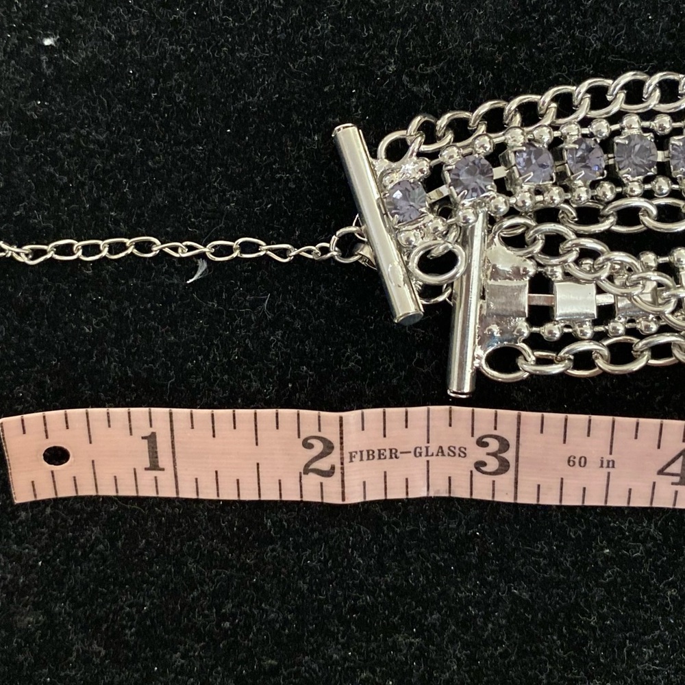 Nordstrom Silver Rhinestone Statement Necklace - image 6